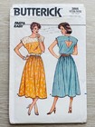 80s Butterick 3866 Sizes 12 14 16 Pull-over Dress Back Cut-out Uc ff