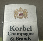 Vintage Zippo Lighter Korbel Bros  Champagne   Brandy Sonoma County Ca   Winery