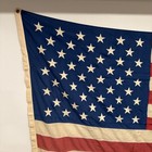 Vintage 50 Star Us American Flag 5x8  Patriotic Large Sewn Stars Read