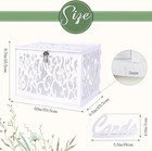Ourwarm Pvc Hollow Wedding Envelope Box With Lock And Card Sign  Secure Money Bo