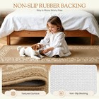 2x6 Runner Rug Non Slip Rubber Backing Hallway Kitchen Entryway Carpet Beige