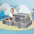 Kids Modular Sofa 10 Pieces Fold Out Couch Play Set Modular Foam Play Couch Grey