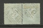 Gb Qv 1850 7 Sg 34 Spec F6  2d Blue Plate 5 Pair  pg-ph  Fine Used  tt666-50 