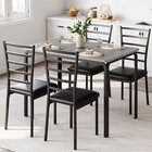 Modern Kitchen Table And 4 Chairs  Dining Table Set For 4  dinette Set Furniture