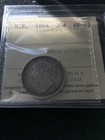 1864  Iccs Graded New Brunswick  Silver   20 Cent    ef-45   