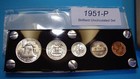 1951 Mint Silver Set Of U s  Coins Lustrous Choice To Gem Brilliant Uncirculated