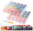  50pcs Bobbins Sewing Thread With Case  Sizea Class15 Prewound Sewing Bobbins 