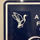 Ducks Unlimited Adopt A Flyway 16    14 Blue   White Mallard Head Metal Sign