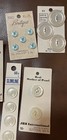 Lot Of 18 Vintage Buttons On Card Various Colors And Sizes