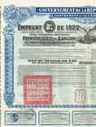 China Republic Railway Equipment Loan 1922 Stock Certificate   Bond