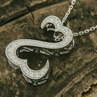 1 00 Ct Open Heart Round Cut Diamond Pendant Necklace 14k White Gold Finish