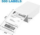 500 Fanfold 4 x6  Direct Thermal Shipping Labels For Zebra   Rollo Printers