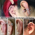 Body Piercing Kit 66pcs Professional Piercing Kit Includeds 50mixed 12g 14g 16g