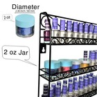 6 Tier Metal Nail Polish Racks Wall Organizer Holds Up To 192 Bottles Black