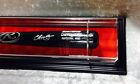 Premium Wall Mount Baseball Bat Display Case black Frame With Red Background