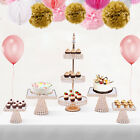 5pcs Cupcake Holder Trays Crystal Beads Cake Stand Set Wedding Cake Stands New