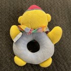 Vintage Eden Plush Bear Clown Baby  Rattle D22