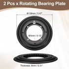 2pcs 5 5 Inch Rotating Bearing Plate  Round Swivel Plate Stand  Black
