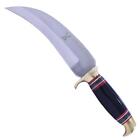 11 5  Fantasy Fixed Blade Dagger Hunting Knife Black Resin Handle   Sheath