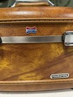 Vtg  American Tourister Hard Shell Train Cosmetic Case Make Up Suitcase W  Tray