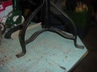 Vintage Wrought Iron Stool Cabin Farm Cottage Decor Industrial Machine Age