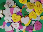 Love Monster Candy Hearts Valentines Foam Stickers New Craft Cute Fun Lot Of 100