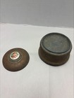 Antique 1920s Powder Puff   Music Box Aluminum With Lid