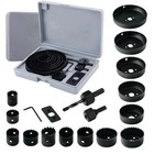 19 Set Hole Saw Cutter Set 3 4  - 5  Wood Plastic Sheet Metal Drill Bit Kit New