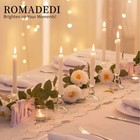 Romadedi Glass Candle Holder For - 20 Pcs Clear Tapered Candle Holders Bulk For