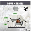 Ezclassic 38 x38  Puppy Dog Whelping Box Playpen W rails   Liner  Black  used 