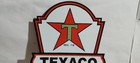 Texaco Motor Oil Porcelain Enamel Sign  24x 16 Inches 2 Sided