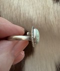 Paloma Turquoise Quality Matte Sterling Silver Navajo Style Adjustable Ring 6 