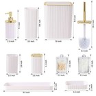 9-piece Bathroom Accessories Set With Trash Can  Toilet Brush   Soap Dispenser