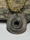 1995  last Subway Token  Nyc Subway Token Pendant - Vintage - Wear History 