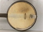 Vintage Kay  4 String Banjo White W  Decals On The Back