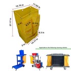 Replacement Janitorial Cart Bag  High Capacity Waterproof Thickened Housekeep   