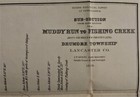 1878 Antique Foldout Lancaster Muddy Run To Fishing Creek Pa Geological Map 
