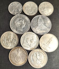 Collector s Lot Of 10  German Silver Nazi Coins As Shown Some Uncirculated