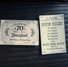 Disneyland 70th Main Street Cinema Ticket   Golden Horseshoe Magicband Plus Dvc