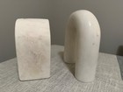         Set Of 2 Heavy Marble Stone Arch Sculptures     Modern Minimalist Decor