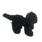 Vintage Russ Berrie Screech Plush Cat Stuffed Animal 7  Black Green Bow
