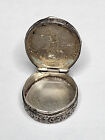 Antique Vintage Silver 800 Coppini Repousse Snuff Pill Trinket Box Angel Italy