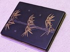 Vintage Japanese Damascene Inlay Cigarette Case  - Bamboo And Birds