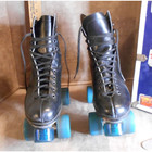 Roller Skates W blue Metal Case Mens Size 6 Vintage Disco Skate Metaflex Retro