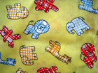 Vintage Nursery Yellow Animals  Baby Kid Fabric 90  X 44 