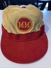 Vinage Minneapolis Moline Mm Corduroy Cloth Hat Cap Truckers Ear Flaps Union Tag