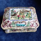 Antique Capodimonte Trinket Box  With Birds Design
