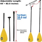 Tough 3 Piece Compact Paddle For Inflatable Sup Light 33oz With No Twist - Oval