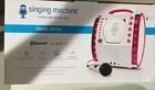 Singing Machine Bluetooth Karaoke System With Led Disco Lights   Mic -pink white