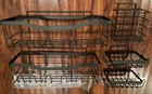Black Metal Corner Shower Caddy Adhesive Shelf Set   New
